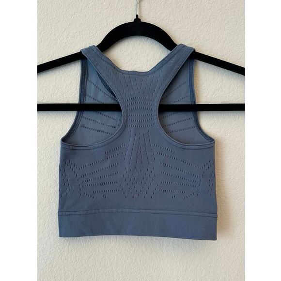 FREE PEOPLE MOVEMENT Blue Capri Crop Athletic Workout Yoga Bra Top Size Small - Picture 2 of 4